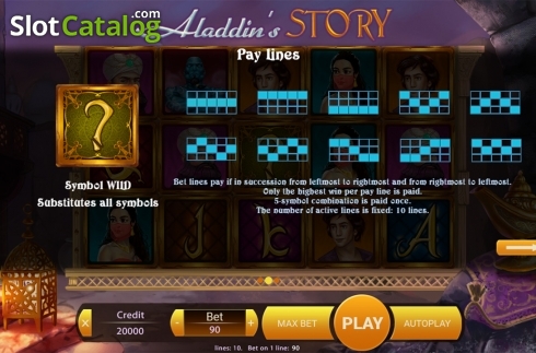 Скрин9. Aladdins Story слот
