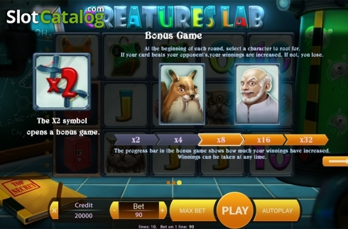 Скрин8. Creatures Lab слот