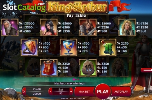 Скрин9. King Arthur (X Play) слот