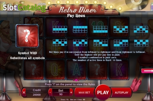 Скрин8. Retro Diner слот