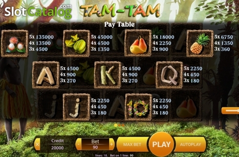 Скрин6. Tam-Tam слот