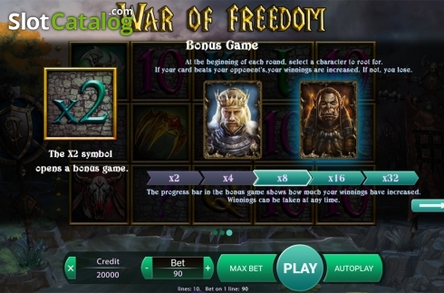 Скрин8. War Of Freedom слот