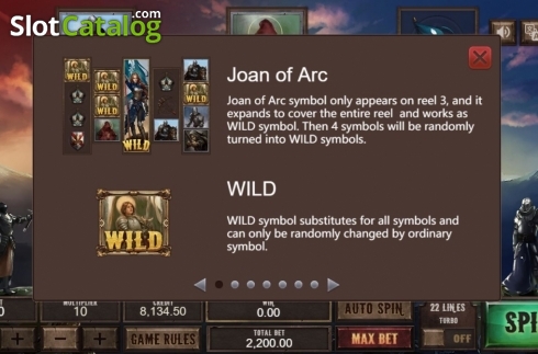 Скрин9. Joan of Arc (XIN Gaming) слот