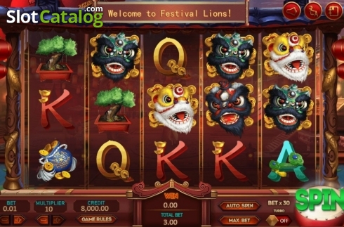 Скрин2. Festival Lions слот