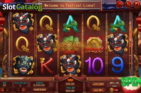 Скрин3. Festival Lions слот