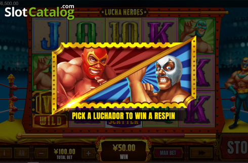 Скрин8. Lucha Heroes слот
