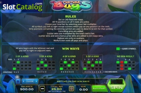 Скрин7. Fortune Bugs слот