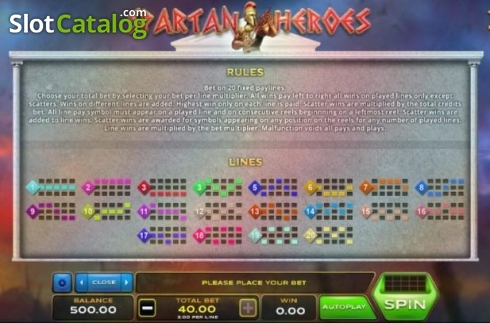 Скрин5. Spartan Heroes слот