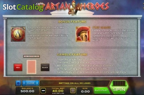 Скрин6. Spartan Heroes слот