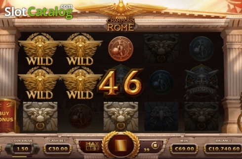 Скрин4. Champions of Rome слот