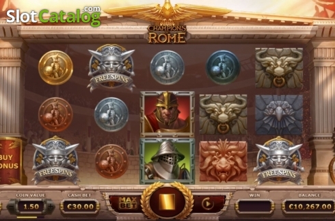 Скрин5. Champions of Rome слот