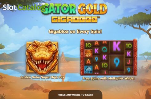 Скрин2. Gator Gold Gigablox слот