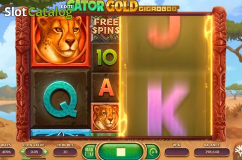 Скрин5. Gator Gold Gigablox слот