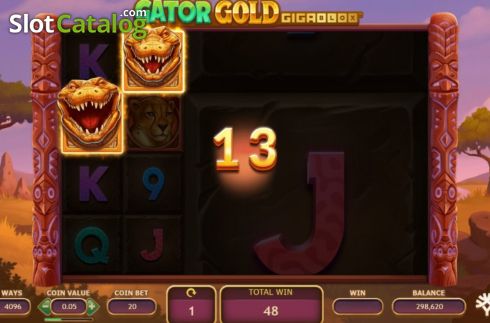 Скрин7. Gator Gold Gigablox слот