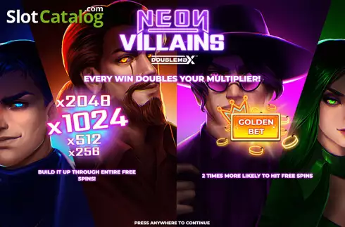 Скрин2. Neon Villains Doublemax слот