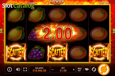 Скрин8. 10 Hot HOTFIRE слот