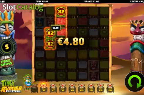 Скрин3. Tiki Runners Clusters слот