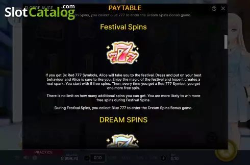 Скрин6. Slot Alice слот