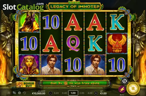 Скрин2. Legacy of Imhotep слот