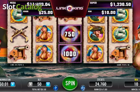 Скрин3. Link King Buccaneers Booty слот