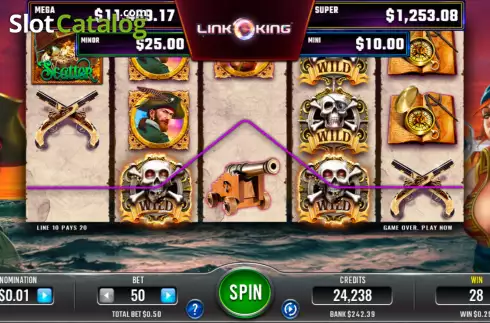 Скрин4. Link King Buccaneers Booty слот