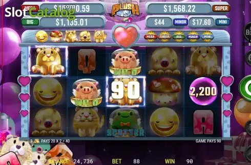 Скрин3. Plush Rush слот