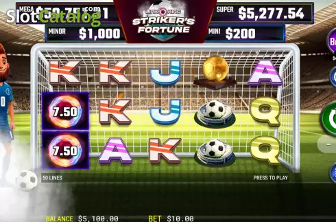 Скрин2. Striker's Fortune слот