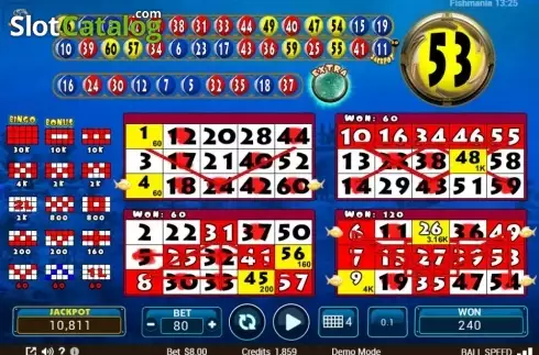 Скрин4. Fishmania Bingo слот