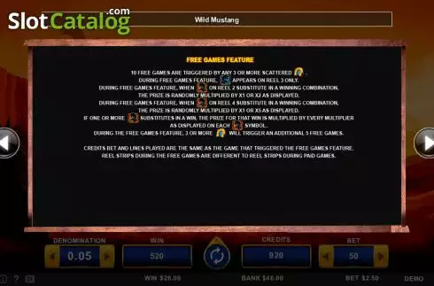 Скрин5. Wild Mustang слот