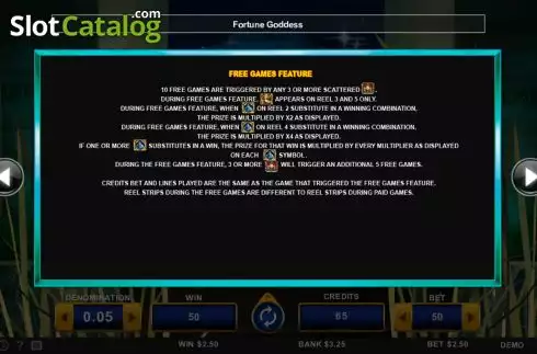 Скрин4. Fortune Goddess (ZITRO) слот