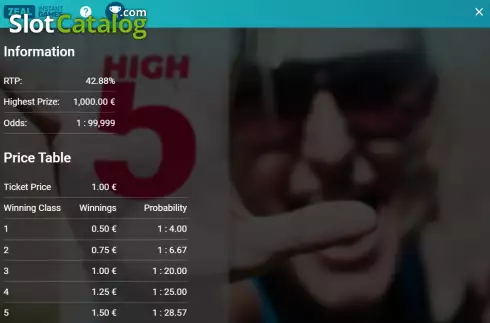 Скрин8. High Five (Zeal Instant Games) слот
