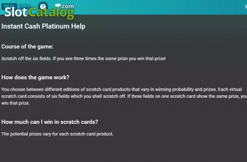 Скрин7. Instant Cash Platinum слот
