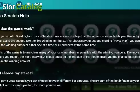 Скрин7. Lotto Scratch слот