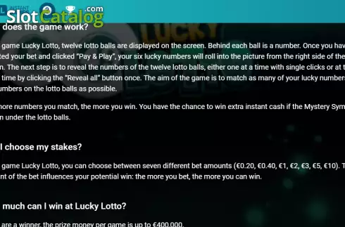 Скрин8. Lucky Lotto (NewAge Games) слот