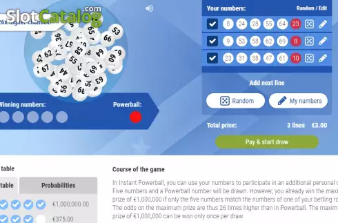Скрин3. Instant Powerball слот