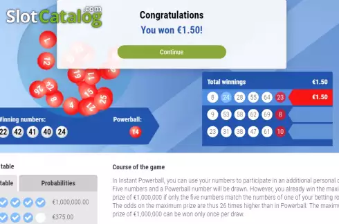 Скрин5. Instant Powerball слот