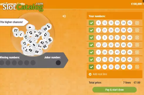 Скрин2. Instant German Lotto слот
