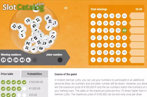 Скрин3. Instant German Lotto слот
