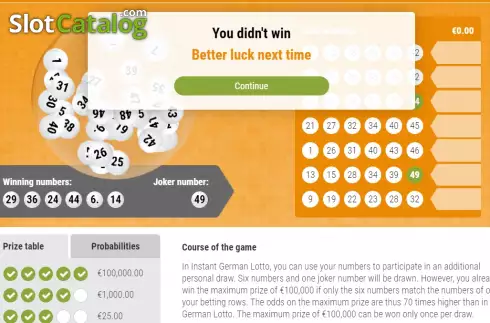Скрин4. Instant German Lotto слот