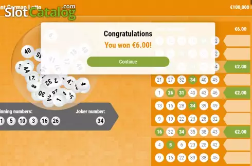 Скрин6. Instant German Lotto слот
