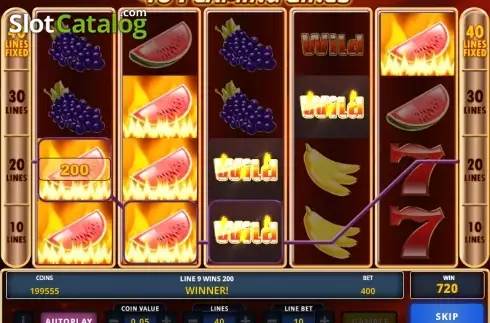 Скрин4. 40 Flaming Lines слот