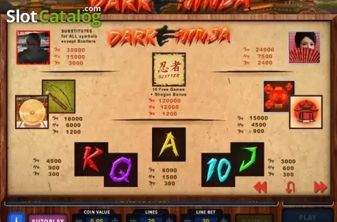 Скрин6. Dark Ninja слот