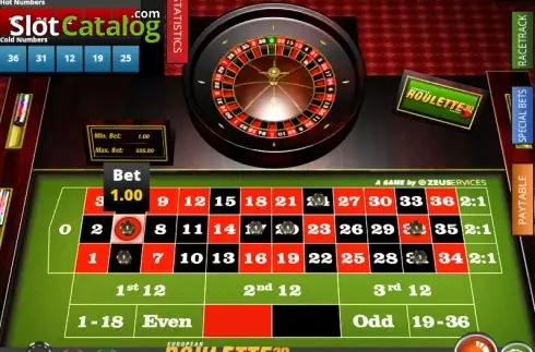 Скрин3. European Roulette 3D Deluxe слот