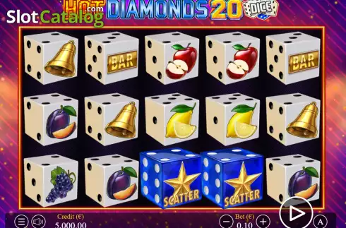 Скрин2. Hot Diamonds 20 Dice слот
