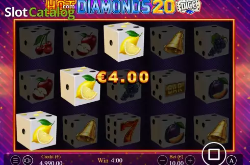 Скрин3. Hot Diamonds 20 Dice слот