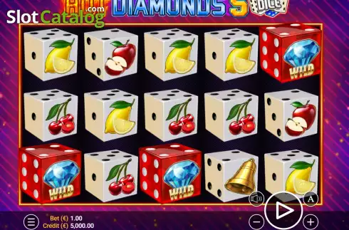 Скрин2. Hot Diamonds 5 Dice слот