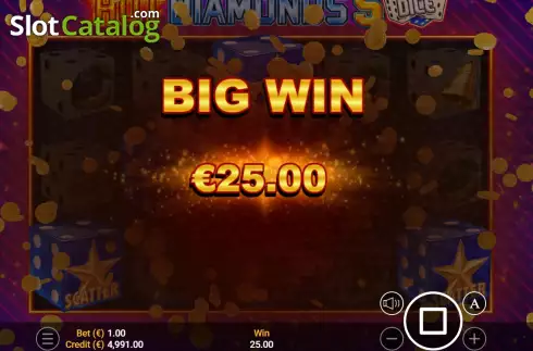 Скрин3. Hot Diamonds 5 Dice слот