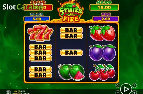 Скрин2. Fruits on Fire слот