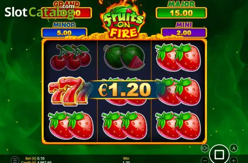 Скрин3. Fruits on Fire слот