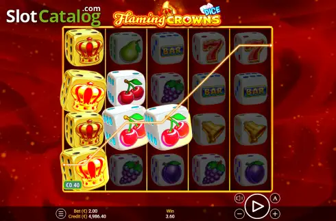 Скрин3. Flaming Crowns Dice слот
